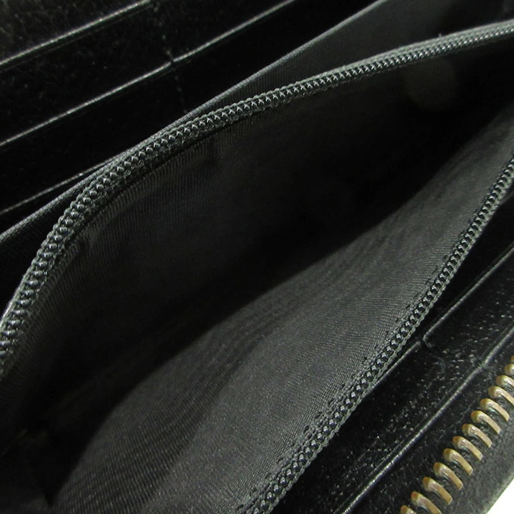 GUCCI Interlocking GG Round Zipper Long Wallet Black - Picture 6 of 10